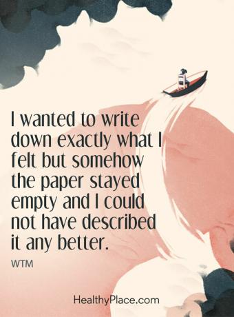 Citát o depresii - Chcel som napísať presne to, čo som cítil, ale papier nejako zostal prázdny a nemohol som ho lepšie opísať.