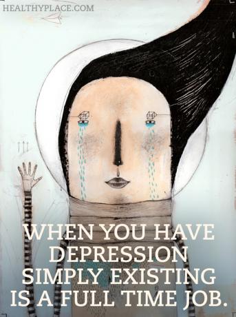 Citát o depresii - Ak máte depresiu, jednoducho jestvuje práca na plný úväzok.