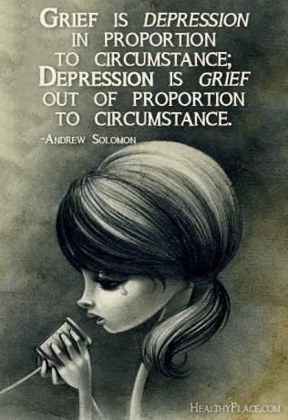 Citát o depresii - Smútok je depresia úmerná okolnostiam; depresia je smútok neprimeraný okolnostiam.