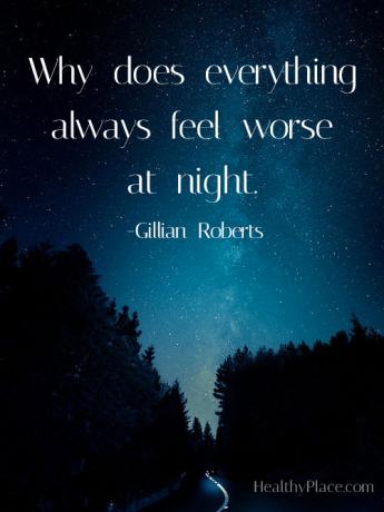 Citát o depresii - Prečo sa všetko v noci vždy cíti horšie.