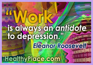 Citácia depresie - práca je vždy protijedom proti depresii.